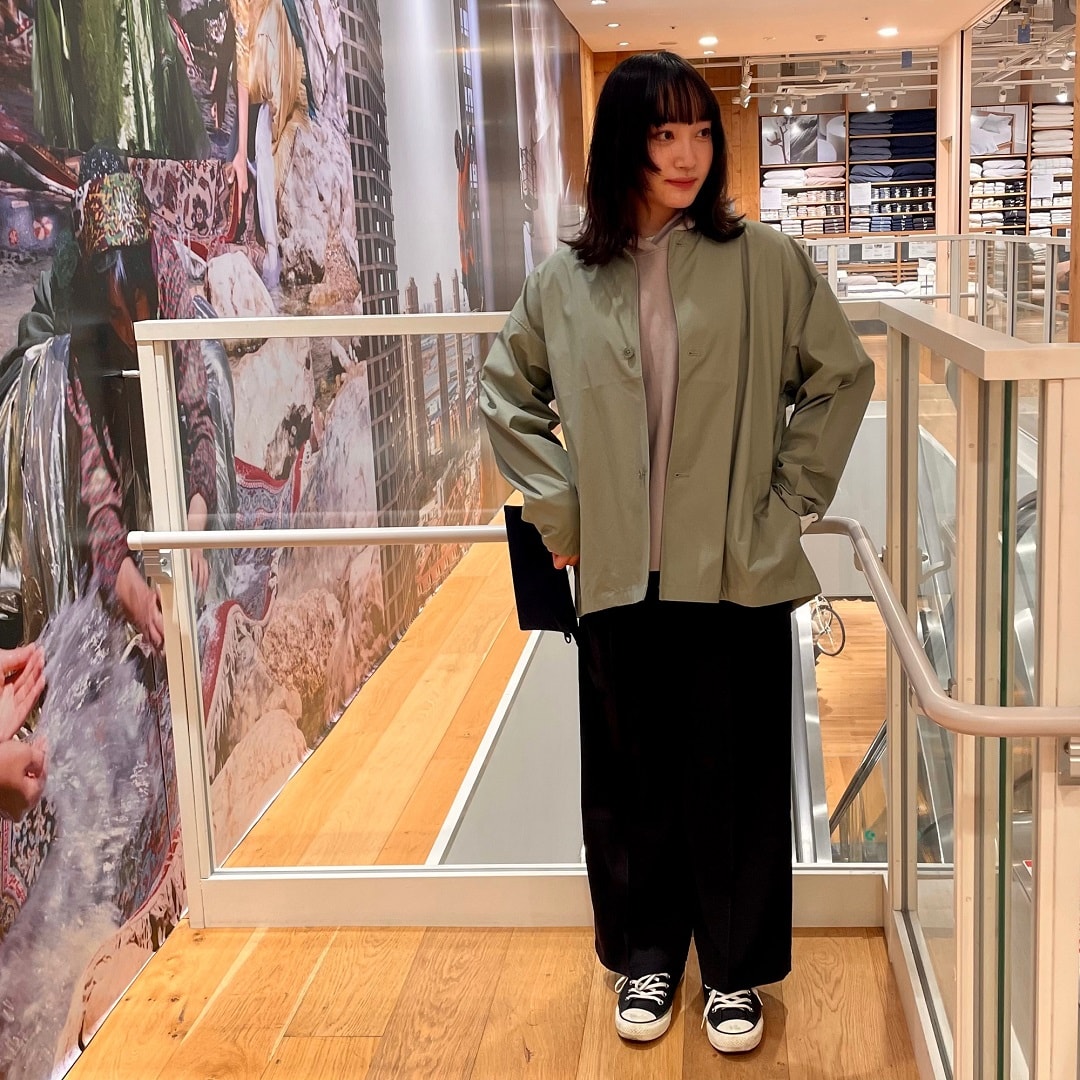 MUJI Labo 撥水高密度織りスタンドカラージャケット 無印良品 このAラインジャケットは本気でオススメ◎残りわずか